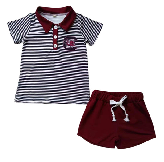 Gamecock Collared Shirt Set