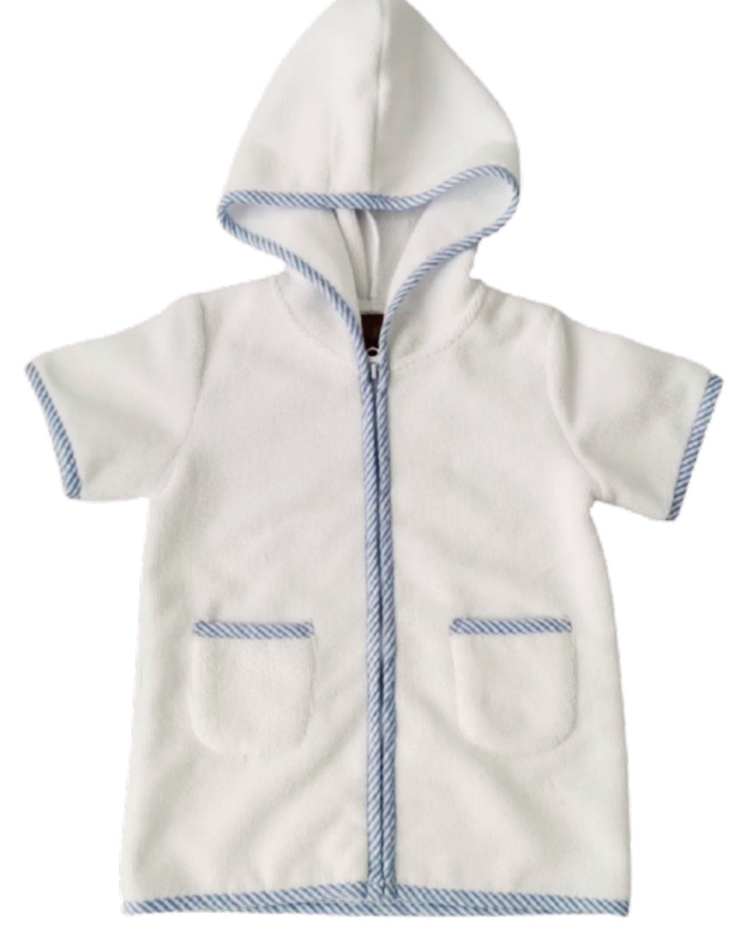 Blue Seersucker Swim Cover Up