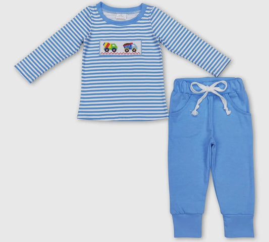 Blue Stripe Construction App Set