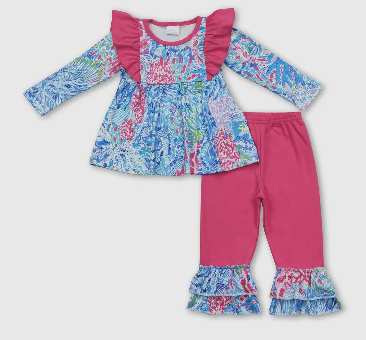 Blue & Pink Lilly LS Set