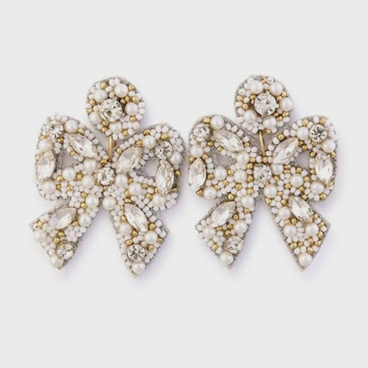 Bejeweled Bow Earrings