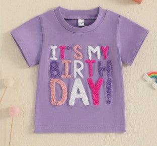 Purple It's My Birthday T Shirt