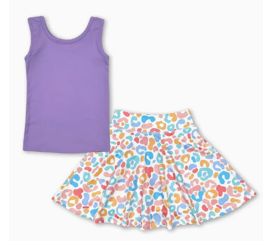 Leopard Athletic Skort Set