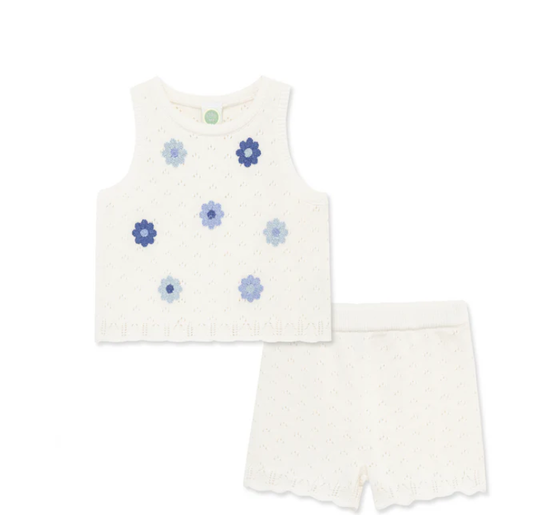 Little Me- Daisy Pointelle Set