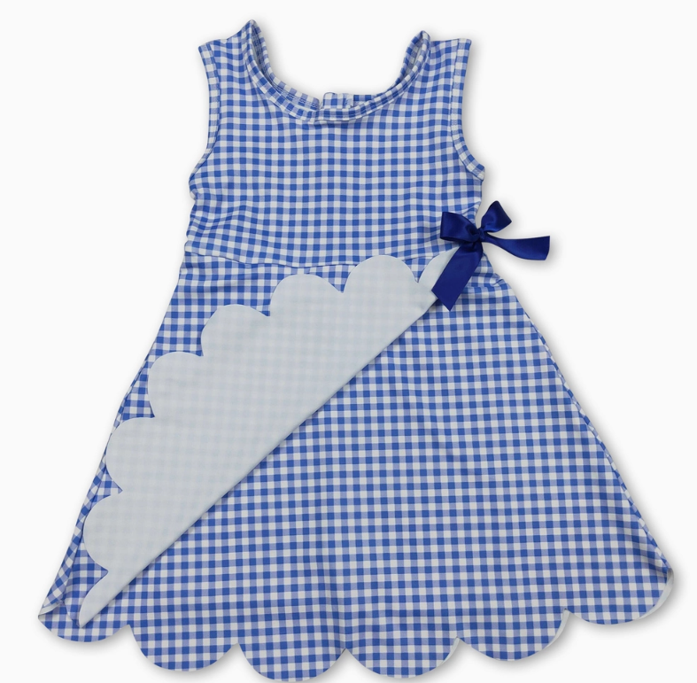 Navy Gingham Athletic Skort Dress