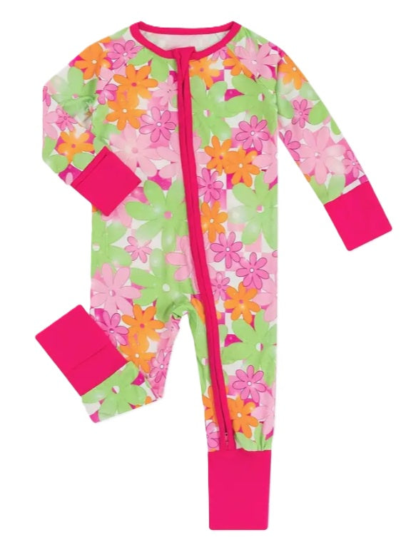 Hot Pink Daisy Bamboo Zippy