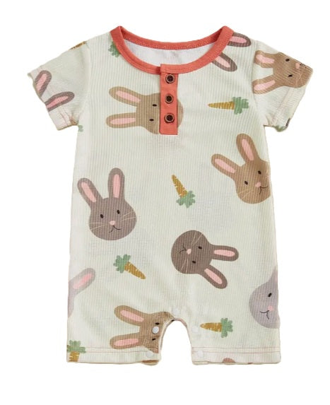 Neutral Bunny Romper