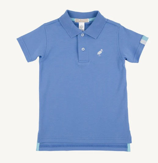 Prim & Proper SS Polo- Barbados Blue