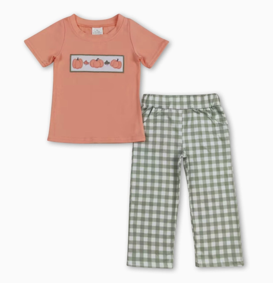Peach Embd Pumpkin Set