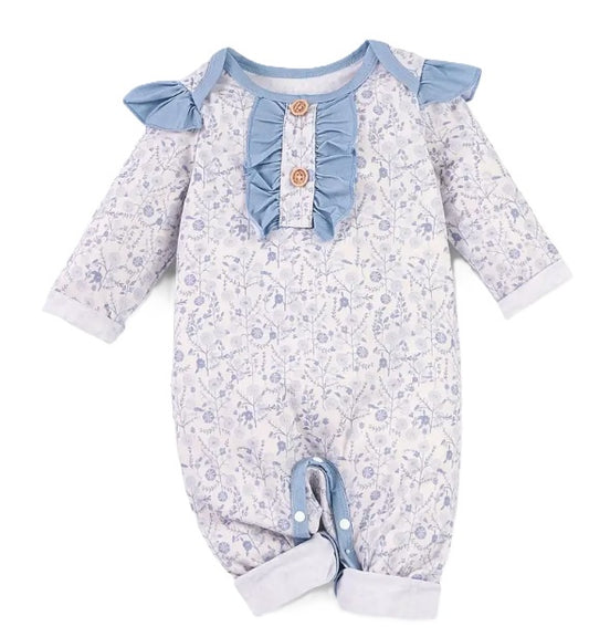 Periwinkle Floral Romper