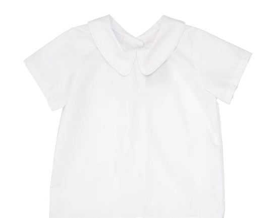 Short Sleeve Peter Pan Short Sleeve- Worth Ave. White Broadcloth