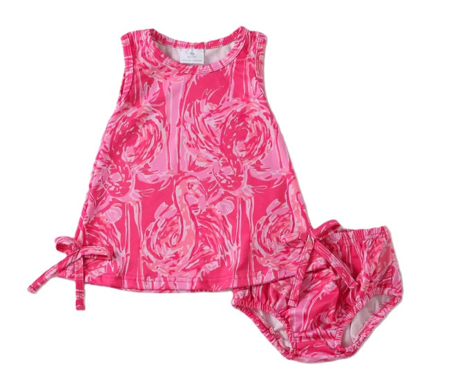 Pink Flamingo Bummie Set