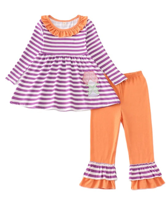 Purple Stripe Halloween Set