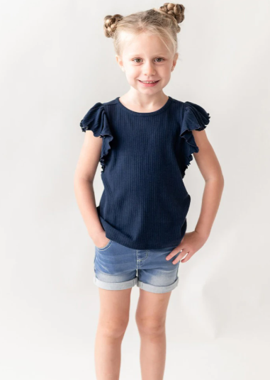 Light Wash Denim Stretch Shorts