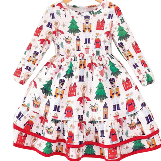 Red Trim Nutcracker Dress