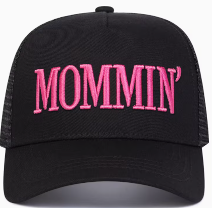 Mommin' Black & Pink Trucker Hat