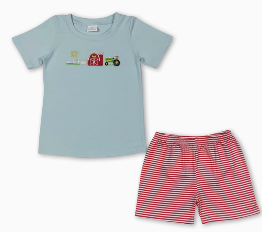 Farm Tractor Boys Outfit