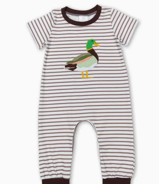 Mallard Brown Stripe Romper
