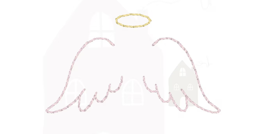 Mini Vintage Stitch Angel Wings Embroidery