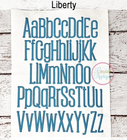 Liberty Embroidery Font