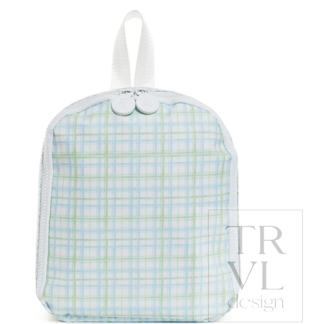 TRVL Bring It Lunch Bag Classic Plaid Green