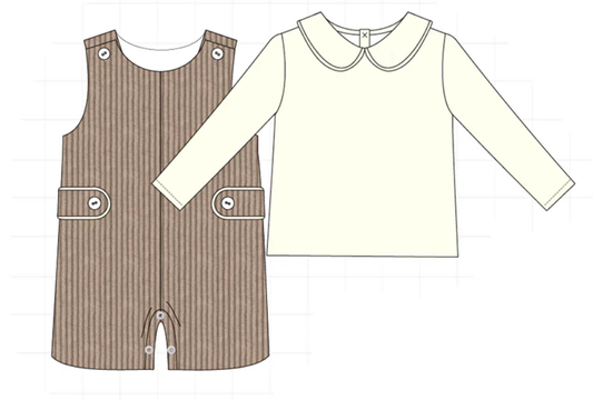 Brown Corduroy Longall w/PP