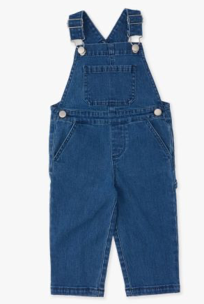 Boys Medium Wash Denim Overall
