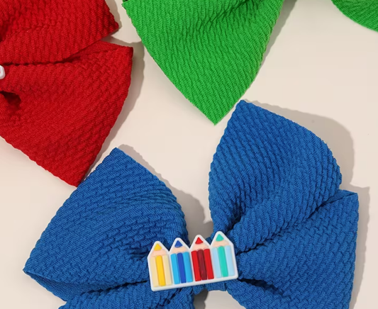 Back to School Charm Bow