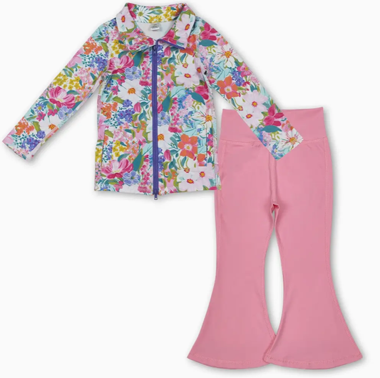 Athletic Girls Floral Outfit