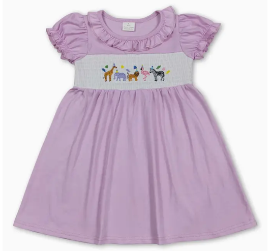 Smocked Animal Party Dress