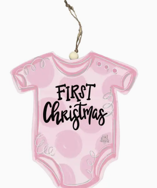 Baby Girl's First Christmas Ornament