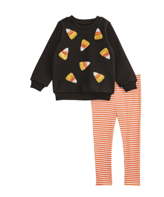 Candy Corn Sequin Legging Set