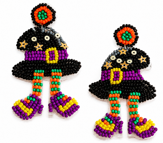 Beaded Witch Earrings