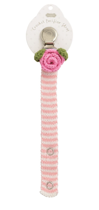 Crochet Rosette Paci Clip