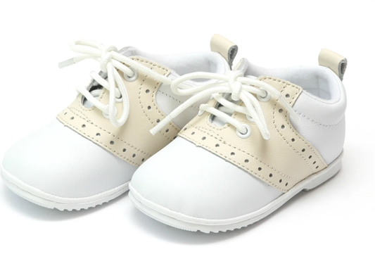Austin Oxford White & Beige Saddle Shoe
