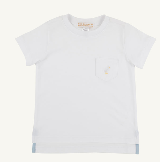 Carter Crewneck SS Worth Ave White