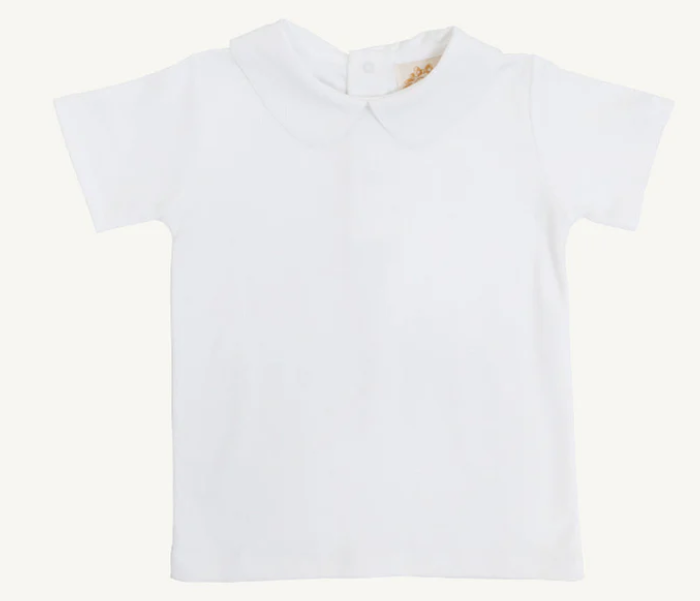 Worth Ave White Pima Peter Pan SS