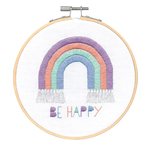 Cross Stitch Be Happy Embroidery Kit