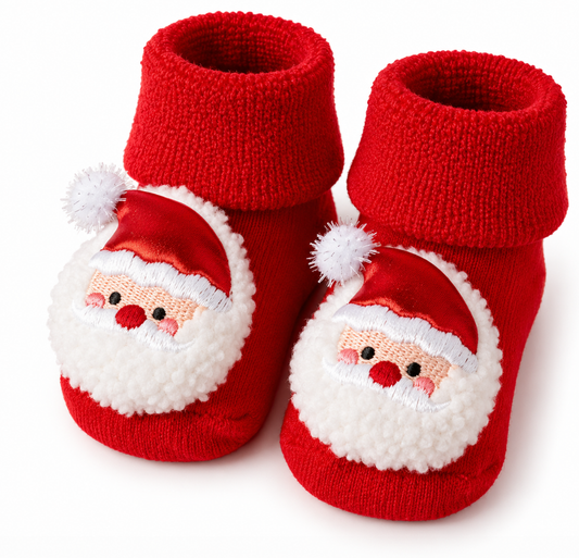Holiday Infant Santa Socks 0/1 Y