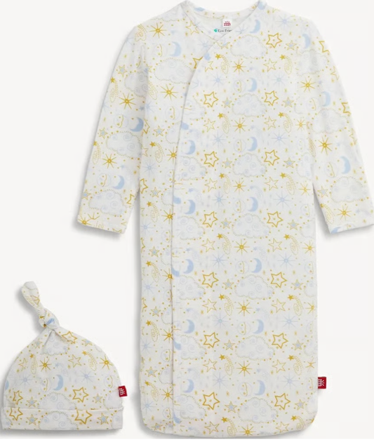 Star Signs Blue Modal Gown & Hat Set NB-3M