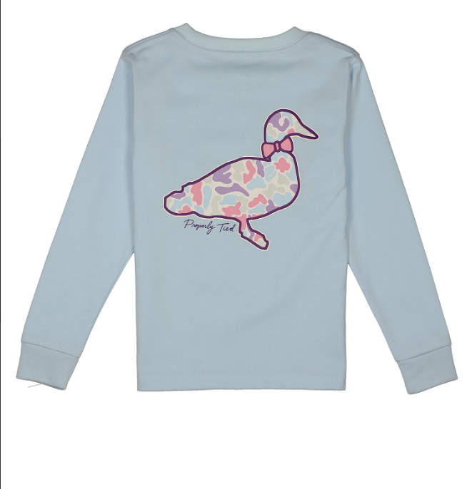 Girls LS Cotton Candy Camo Periwinkle