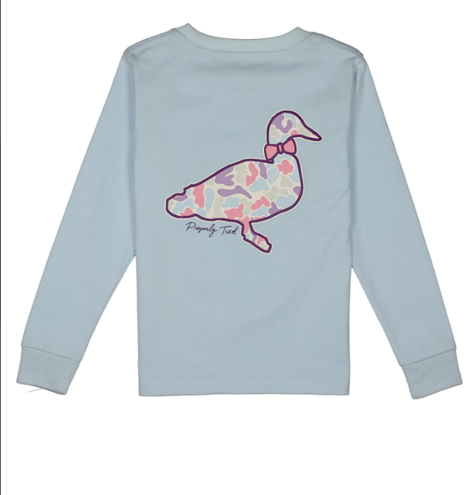 Girls LS Cotton Candy Camo Periwinkle