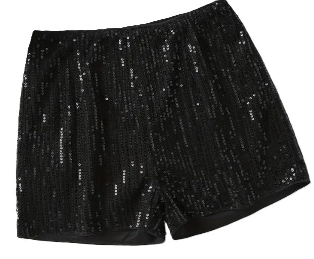 Black Sequin Short