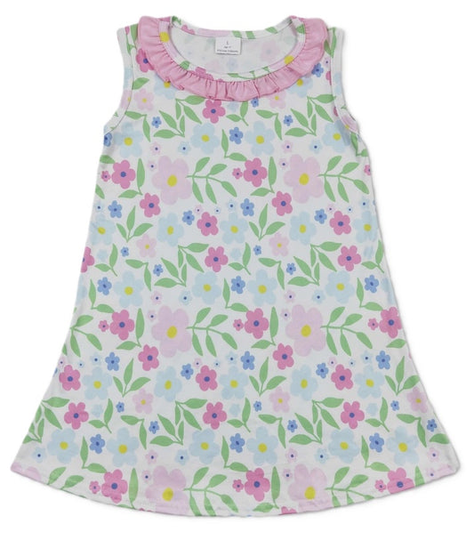 Sleeveless Sweet Floral Dress