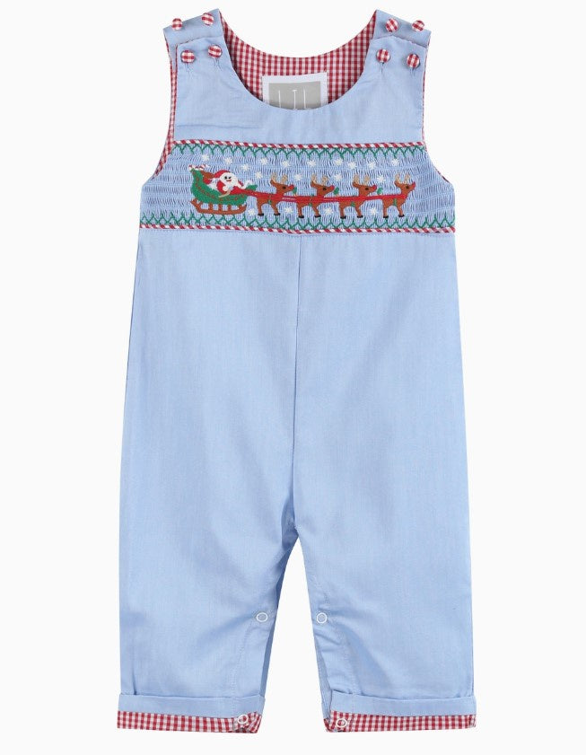 Smocked Santa's Sleigh Longall