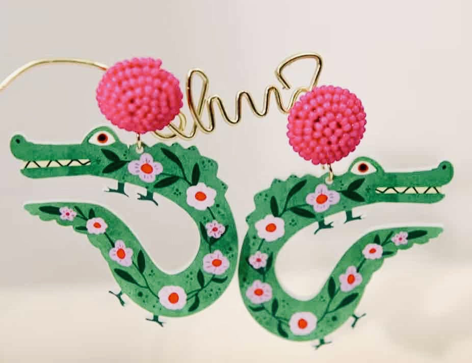 Trendy Alligator Earrings