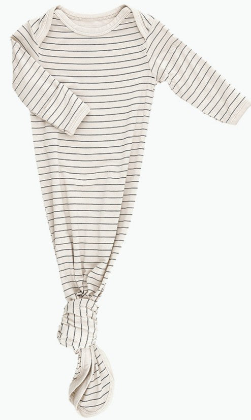 Beige & Black Stripe Gown