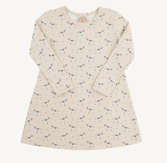 Polly Play Dress- Osprey Oatmeal Dog