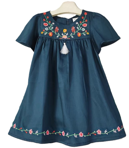 Teal Boho Dress