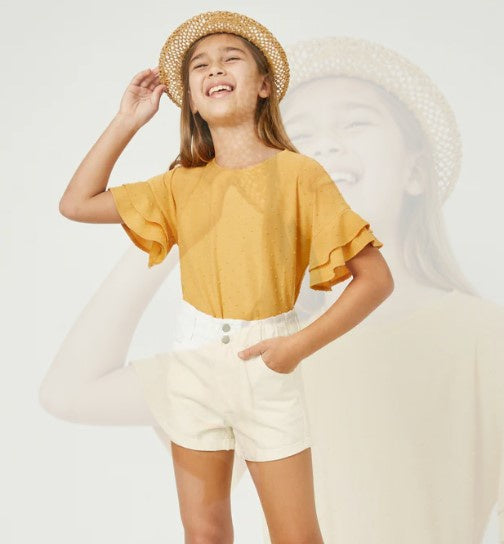 White Denim Shorts